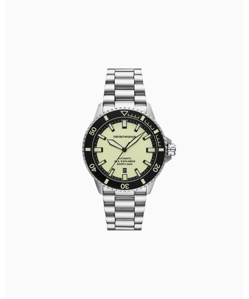 エンポリオ アルマーニ】ステンレススチールベルトウォッチ(バタフライ