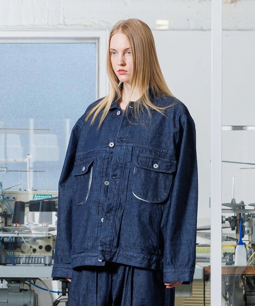 VOAAOV(ヴォアーブ)の「【VOAAOV】 OVERSIZE DENIM JACKET (OW/BLACK)(デニムジャケット・メンズ・ワンウォッシュ/ブラック・2/1)」の3枚目の写真