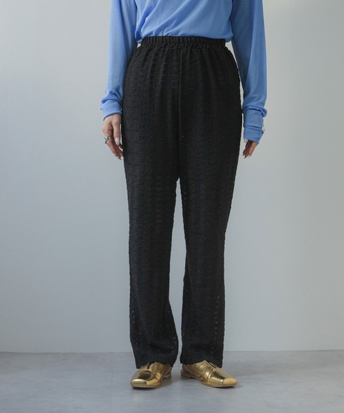 bohmal（ボマール）の「ラップスカートセットジャガードワッフルパンツ（その他パンツ・レディース・ブラック/アイボリー・MEDIUM）」の14枚目の写真