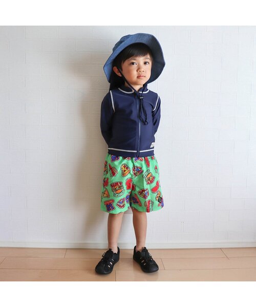 BREEZE（ブリーズ）の「【UVカット水着・リンク】わくわくビーチショーツ_ジュニア対応（水着・キッズ・ブラック/アイボリー/ブルー/ベージュ/ネイビー/オレンジ/グリーン/レッド・80/90/100/110/120/130/140）」の19枚目の写真