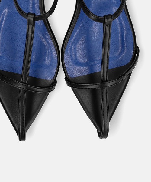 MAMIAN(マミアン)の「ポインテッドトゥ Tストラップ フラットサンダル(サンダル・レディース・ライム/シルバー/ブラック・L/LL/M/S)」の6枚目の写真