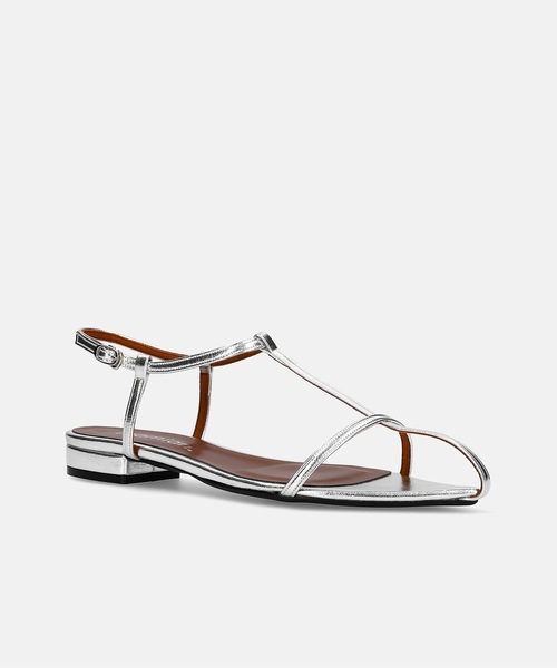 MAMIAN(マミアン)の「ポインテッドトゥ Tストラップ フラットサンダル(サンダル・レディース・ライム/シルバー/ブラック・L/LL/M/S)」の19枚目の写真