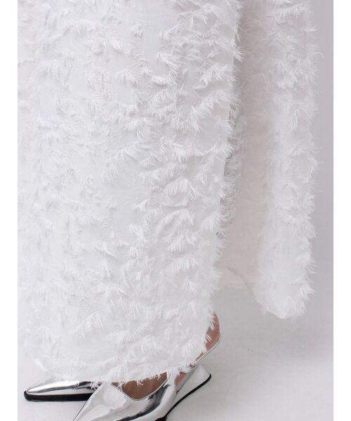 OUNNOUN（オウンノウン）の「【OUNNOUN】カットジャガードキャミワンピース（ワンピース・レディース・ブラック/ホワイト・FREE）」の9枚目の写真