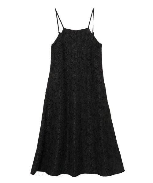 OUNNOUN（オウンノウン）の「【OUNNOUN】カットジャガードキャミワンピース（ワンピース・レディース・ブラック/ホワイト・FREE）」の4枚目の写真