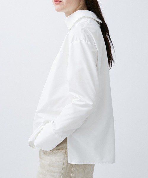 M TO R（ムウトアール）の「STANDCOLLAR TROMPE SHIRTS（シャツ/ブラウス・レディース・ホワイト/ブラック/サックスブルー・38/40）」の9枚目の写真