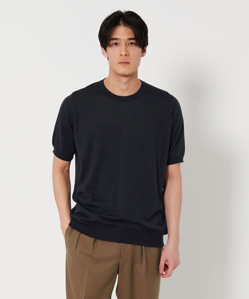 セール】＜JOHN SMEDLEY＞ HILCOTE/クルーネック ニット Tシャツ