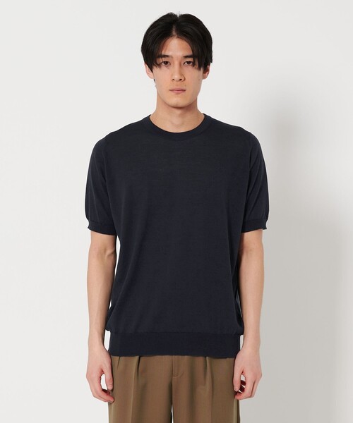 565 新品 ジョンスメドレー サドルショルダー　半袖ニット TシャツセーターM JOHN SMEDLEY｜ジョンスメドレー日本公式