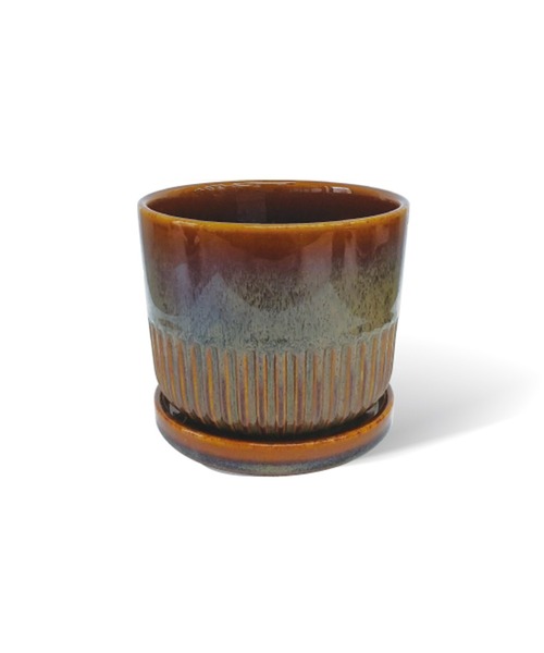 セール】3B15 STREAK pot&saucer SSサイズ 鉢 プランター（フラワー