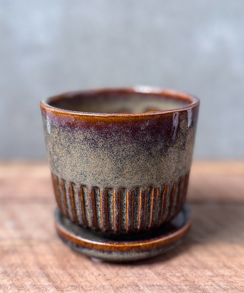 セール】3B15 STREAK pot&saucer SSサイズ 鉢 プランター（フラワー