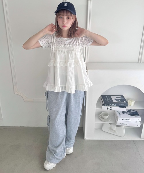 Loueme(ルエム)の「2WAYフリルキャミソール/ フリルスカート(キャミソール・レディース・ホワイト/ピンク/ブラック/ライトブルー・FREE)」の10枚目の写真