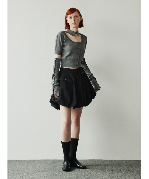 SORIN(ソリン )の「Asymmetry Balloon Skirt(スカート・レディース・チェック/ブラック・38/36)」の6枚目の写真