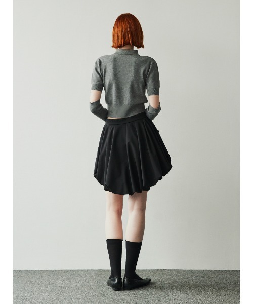【SATUR】韓国人気/スカート ★ Padded Balloon Cargo Skirt ★ SATUR | 세터 | (W) 패디드 벌룬 카고 스커트 크림