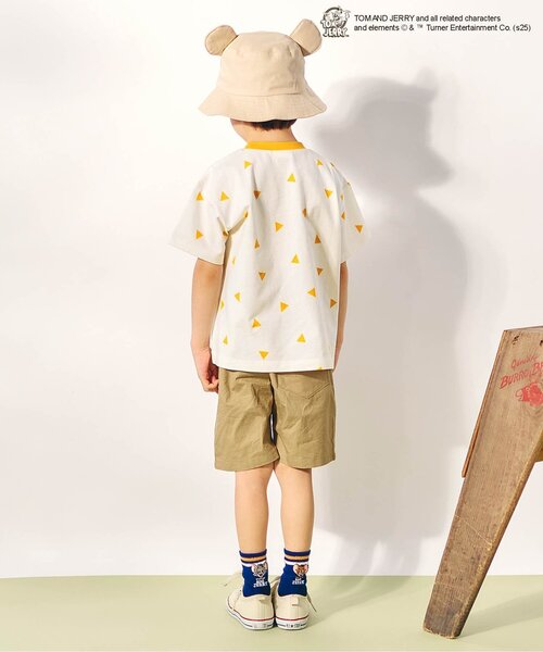 Tom＆Jerry（トムアンドジェリー）の「トムとジェリー 総柄モチーフＴシャツ（Tシャツ/カットソー・キッズ・ピンク/イエロー/サックスブルー・80/90/100/110/120/130）」の5枚目の写真