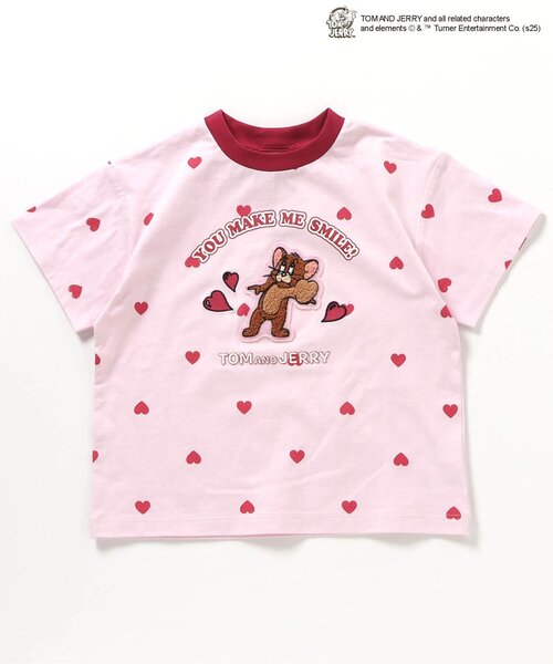 Tom＆Jerry（トムアンドジェリー）の「トムとジェリー 総柄モチーフＴシャツ（Tシャツ/カットソー・キッズ・ピンク/イエロー/サックスブルー・80/90/100/110/120/130）」の9枚目の写真