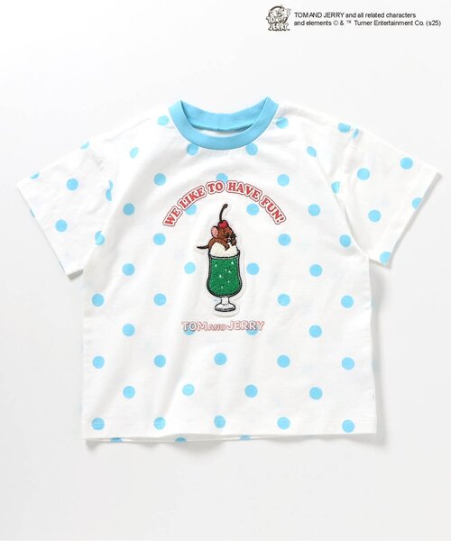 Tom＆Jerry（トムアンドジェリー）の「トムとジェリー 総柄モチーフＴシャツ（Tシャツ/カットソー・キッズ・ピンク/イエロー/サックスブルー・80/90/100/110/120/130）」の11枚目の写真