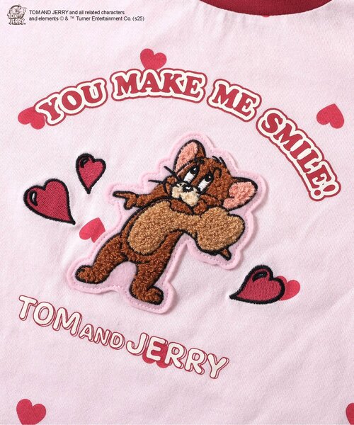 Tom＆Jerry（トムアンドジェリー）の「トムとジェリー 総柄モチーフＴシャツ（Tシャツ/カットソー・キッズ・ピンク/イエロー/サックスブルー・80/90/100/110/120/130）」の16枚目の写真