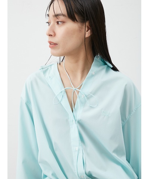 Mila Owen（ミラオーウェン）の「【イージーケア】リボン付きオーバーサイズシャツ（シャツ/ブラウス・レディース・ホワイト/レッド/ミント/イエロー・FREE）」の14枚目の写真