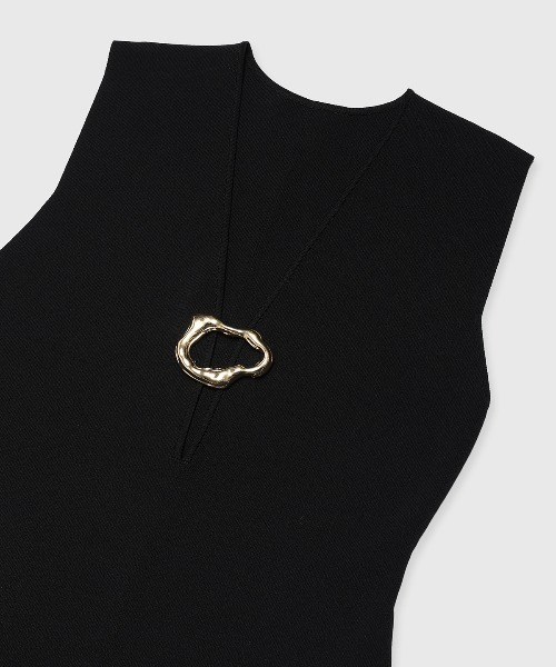 JOSE MOON（ジョゼムーン）の「MOTIF KNIT DRESS/モチーフニットドレス（ワンピース・レディース・ネイビー/レッド/ブラック・FREE）」の9枚目の写真