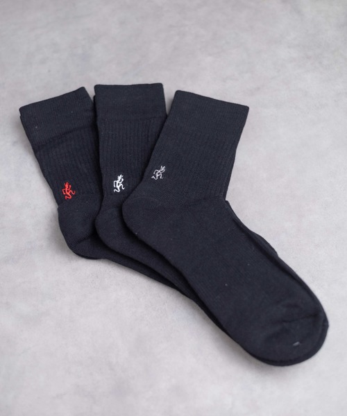 Gramicci（グラミチ）の「★GRAMICCI★BASIC CREW SOCKS（ソックス/靴下・メンズ・ブラック/その他/ホワイト・25-27/23-25）」の3枚目の写真