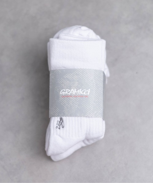 Gramicci（グラミチ）の「★GRAMICCI★BASIC CREW SOCKS（ソックス/靴下・メンズ・ブラック/その他/ホワイト・25-27/23-25）」の19枚目の写真