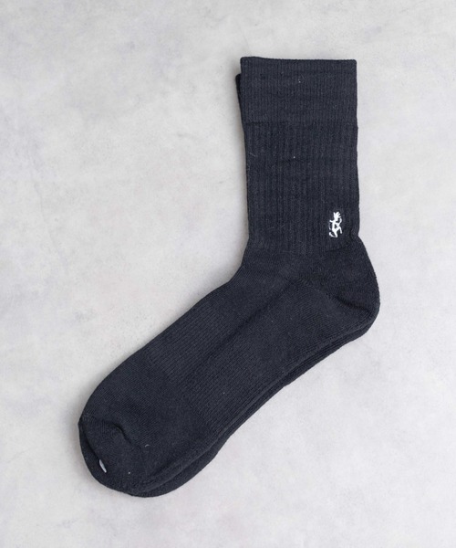 Gramicci（グラミチ）の「★GRAMICCI★BASIC CREW SOCKS（ソックス/靴下・メンズ・ブラック/その他/ホワイト・25-27/23-25）」の5枚目の写真