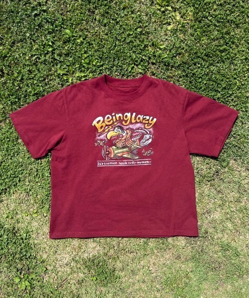 INTER FACTORY（インターファクトリー）の「りゅうせい - オリジナルグラフィックTシャツ made in INTER FACTORY（Tシャツ/カットソー・メンズ・ブラック/バーガンディー・MEDIUM/LARGE）」の18枚目の写真