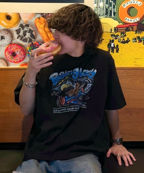 INTER FACTORY（インターファクトリー）の「りゅうせい - オリジナルグラフィックTシャツ made in INTER FACTORY（Tシャツ/カットソー・メンズ・ブラック/バーガンディー・MEDIUM/LARGE）」の13枚目の写真