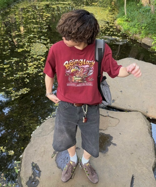 INTER FACTORY（インターファクトリー）の「りゅうせい - オリジナルグラフィックTシャツ made in INTER FACTORY（Tシャツ/カットソー・メンズ・ブラック/バーガンディー・MEDIUM/LARGE）」の21枚目の写真