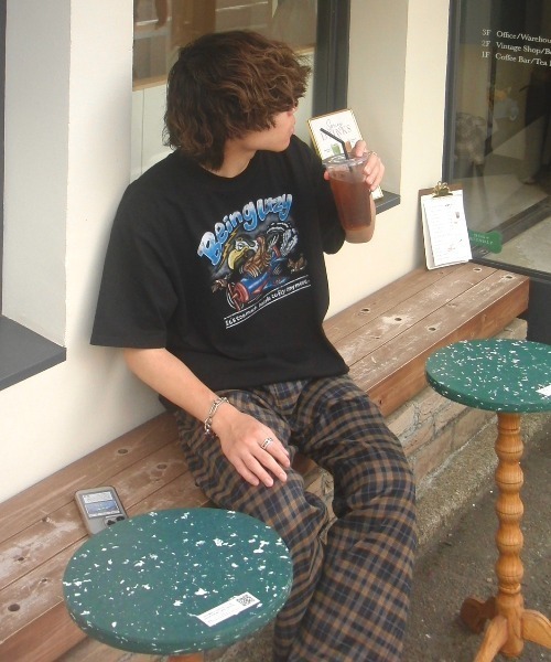 INTER FACTORY（インターファクトリー）の「りゅうせい - オリジナルグラフィックTシャツ made in INTER FACTORY（Tシャツ/カットソー・メンズ・ブラック/バーガンディー・MEDIUM/LARGE）」の11枚目の写真