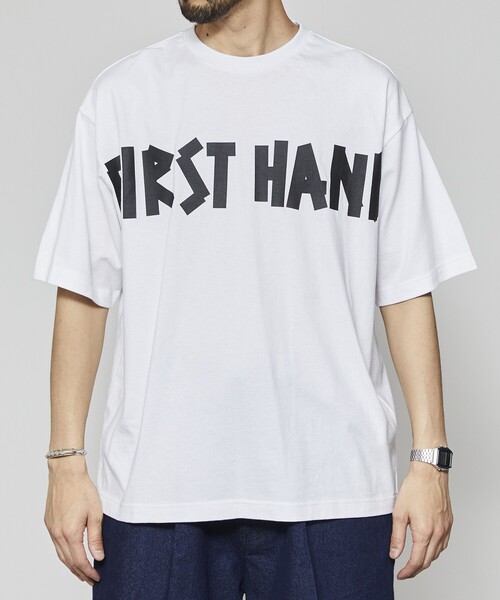 Firsthand(ファーストハンド)の「Firsthand/ファーストハンド 6オンス フロントテープロゴプリント クルーネックTシャツ / プリントTシャツ(Tシャツ/カットソー・メンズ・ホワイト/チャコールグレー/ブラック・L/M)」の8枚目の写真