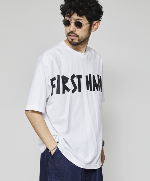 Firsthand(ファーストハンド)の「Firsthand/ファーストハンド 6オンス フロントテープロゴプリント クルーネックTシャツ / プリントTシャツ(Tシャツ/カットソー・メンズ・ホワイト/チャコールグレー/ブラック・L/M)」の11枚目の写真