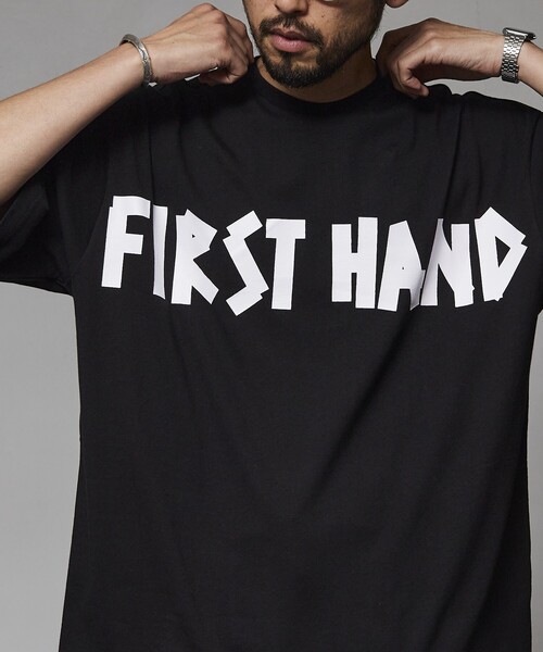Firsthand(ファーストハンド)の「Firsthand/ファーストハンド 6オンス フロントテープロゴプリント クルーネックTシャツ / プリントTシャツ(Tシャツ/カットソー・メンズ・ホワイト/チャコールグレー/ブラック・L/M)」の15枚目の写真