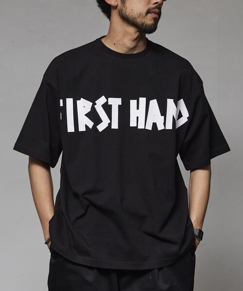 Firsthand(ファーストハンド)の「Firsthand/ファーストハンド 6オンス フロントテープロゴプリント クルーネックTシャツ / プリントTシャツ(Tシャツ/カットソー・メンズ・ホワイト/チャコールグレー/ブラック・L/M)」の16枚目の写真