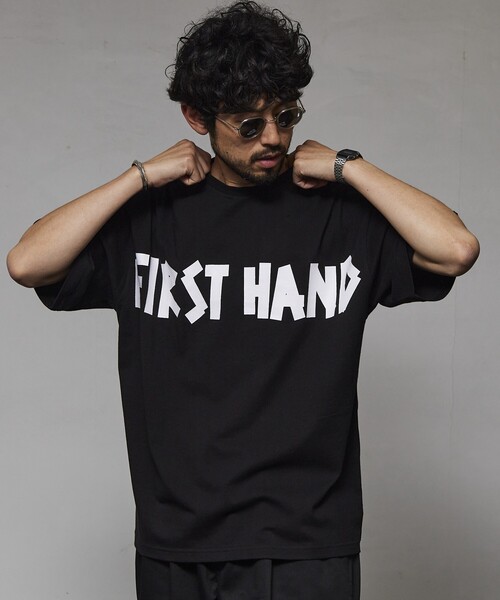 Firsthand(ファーストハンド)の「Firsthand/ファーストハンド 6オンス フロントテープロゴプリント クルーネックTシャツ / プリントTシャツ(Tシャツ/カットソー・メンズ・ホワイト/チャコールグレー/ブラック・L/M)」の17枚目の写真