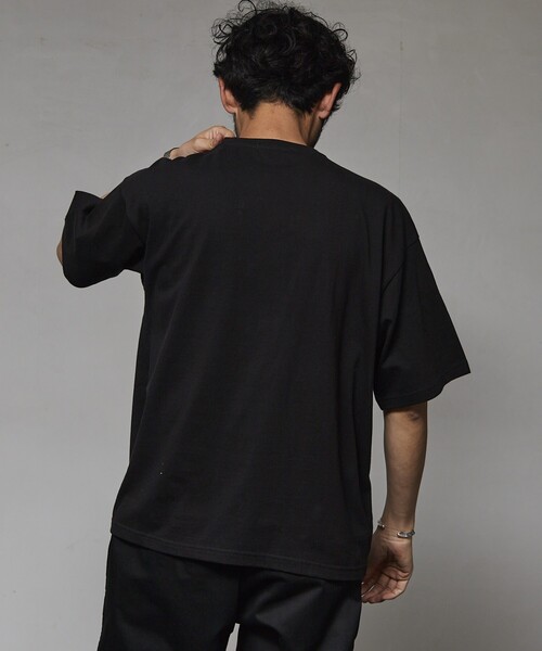 Firsthand(ファーストハンド)の「Firsthand/ファーストハンド 6オンス フロントテープロゴプリント クルーネックTシャツ / プリントTシャツ(Tシャツ/カットソー・メンズ・ホワイト/チャコールグレー/ブラック・L/M)」の20枚目の写真