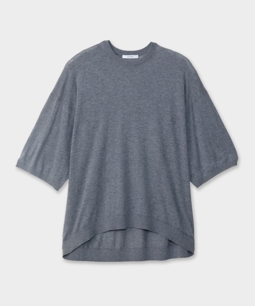 CINOH（チノ）の「コットンビッグニットTシャツ（ニット/セーター・レディース・チャコールグレー/ブラック/ホワイト・38/36）」の7枚目の写真