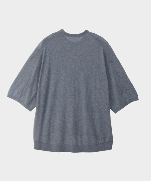 CINOH（チノ）の「コットンビッグニットTシャツ（ニット/セーター・レディース・チャコールグレー/ブラック/ホワイト・38/36）」の8枚目の写真