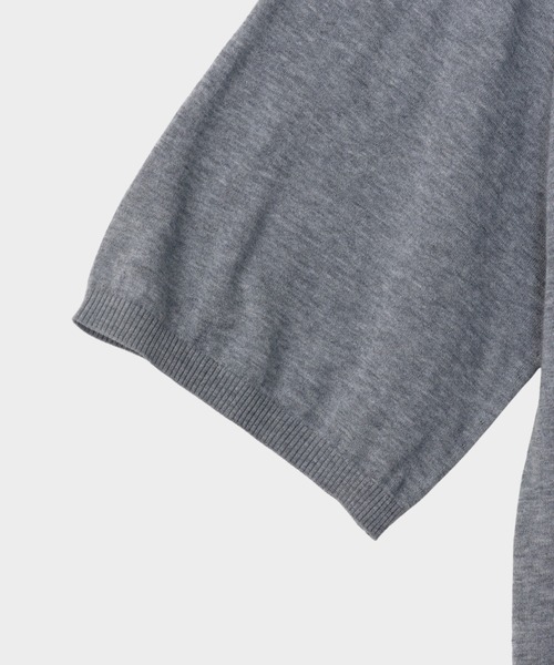 CINOH（チノ）の「コットンビッグニットTシャツ（ニット/セーター・レディース・チャコールグレー/ブラック/ホワイト・38/36）」の9枚目の写真