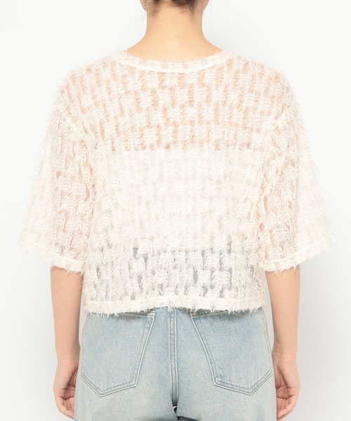 LOWRYS FARM(ローリーズファーム)の「フェザーチュール5S 323039(Tシャツ/カットソー・レディース・グレー/ブラック/アイボリー・FREE)」の5枚目の写真