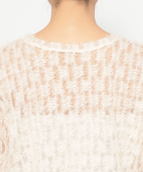 LOWRYS FARM(ローリーズファーム)の「フェザーチュール5S 323039(Tシャツ/カットソー・レディース・グレー/ブラック/アイボリー・FREE)」の6枚目の写真