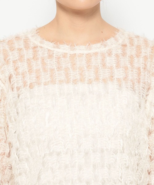 LOWRYS FARM(ローリーズファーム)の「フェザーチュール5S 323039(Tシャツ/カットソー・レディース・グレー/ブラック/アイボリー・FREE)」の7枚目の写真