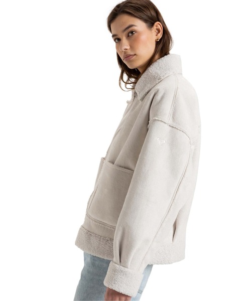ROXY(ロキシー)の「TRUE ROMANCE /ロキシーボアジャケット(ブルゾン・レディース・ホワイト・X-SMALL/SMALL/MEDIUM)」の5枚目の写真