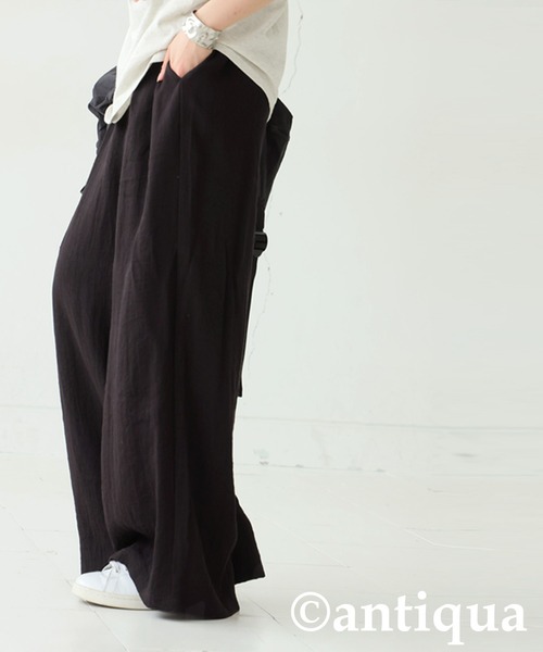 antiqua(アンティカ)の「ナチュラルパンツ(その他パンツ・レディース・ナチュラル/ブラック・MEDIUM/LARGE)」の4枚目の写真