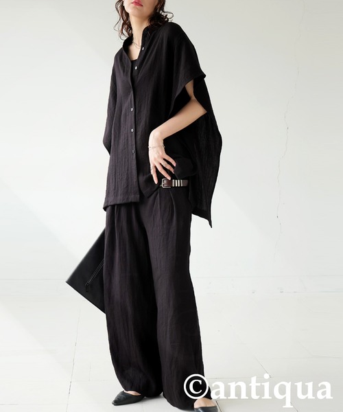 antiqua(アンティカ)の「ナチュラルパンツ(その他パンツ・レディース・ナチュラル/ブラック・MEDIUM/LARGE)」の7枚目の写真