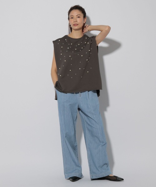 Elura（エルーラ）の「大人サマーイージーデニムパンツ＜低身長サイズあり＞/324898（デニムパンツ・レディース・ネイビー/ライトブルー・SMALL/FREE(S)/LARGE/MEDIUM）」の20枚目の写真