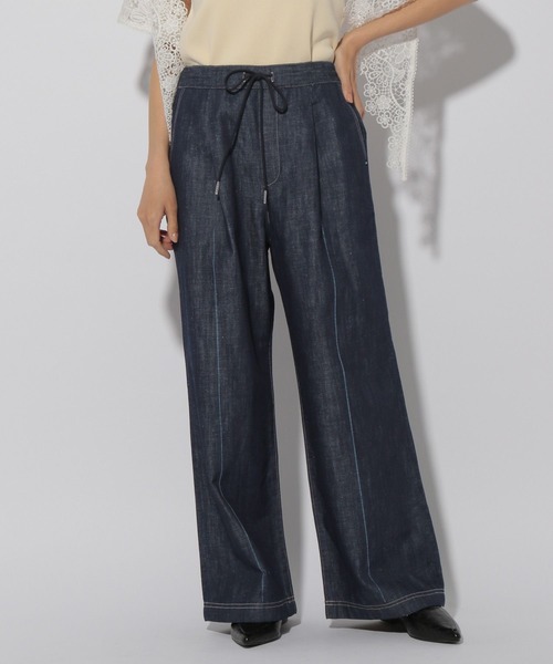 まろす セール】大人サマーイージーデニムパンツ＜低身長サイズあり