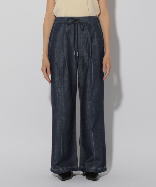 Elura（エルーラ）の「大人サマーイージーデニムパンツ＜低身長サイズあり＞/324898（デニムパンツ・レディース・ネイビー/ライトブルー・SMALL/FREE(S)/LARGE/MEDIUM）」の6枚目の写真