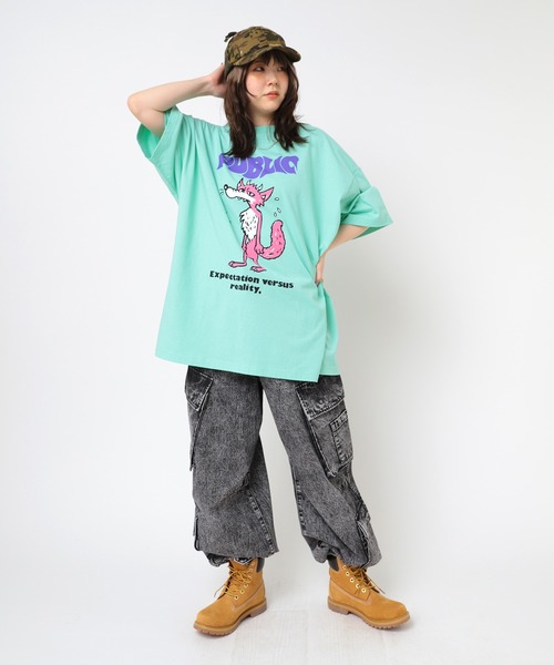 RNA（アールエヌエー）の「R4349 デザインカーゴポケットパンツ（カーゴパンツ・レディース・ブラック/ケミカルウォッシュ・MEDIUM）」の11枚目の写真