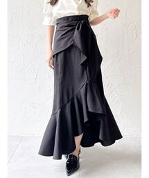 ラップマーメイドラインスカート