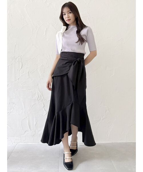 dazzlin(ダズリン)の「ラップマーメイドラインスカート(スカート・レディース・ブラック/ベージュ/グレー・SMALL/MEDIUM)」の14枚目の写真